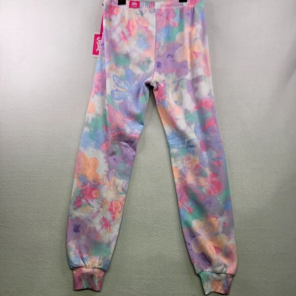 Justice Girls XL 16/18 Tie-Dye Joggers Smiley Face & "Justice" Print - Picture 5 of 8